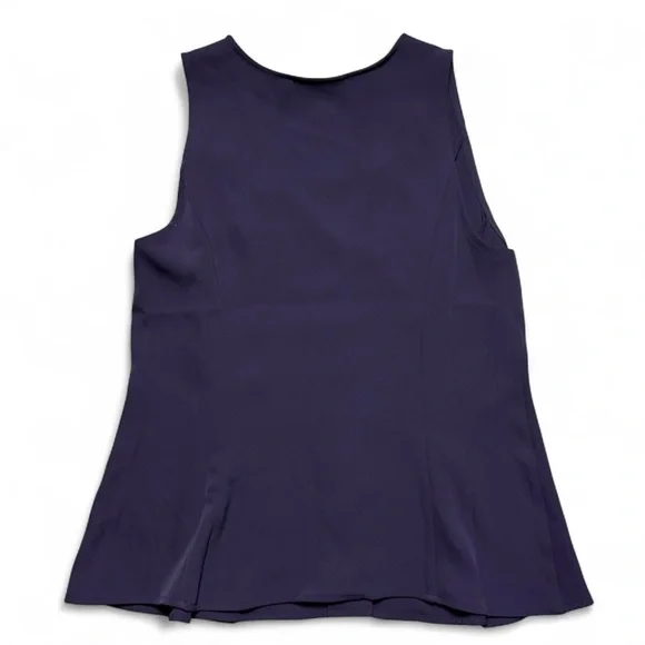 Melloday Purple Sleeveless Button Up Blouse Vest Womens Size Large NWT - Picture 2 of 6